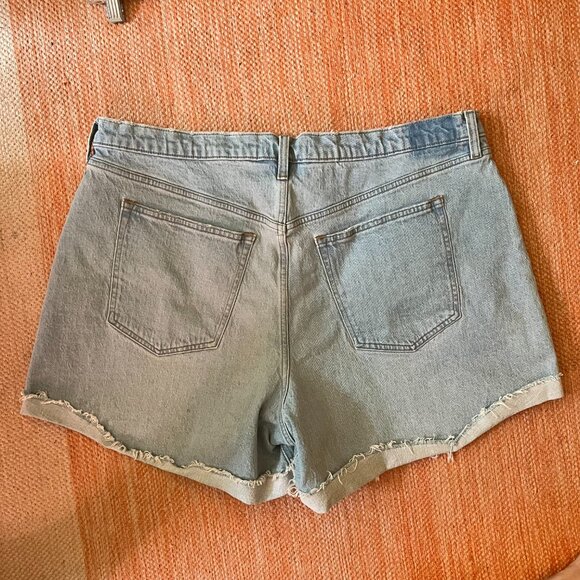 NWT Abercrombie & Fitch Curve Love Mid- Rise Baggy Jean Shorts 34/18 - Picture 5 of 8